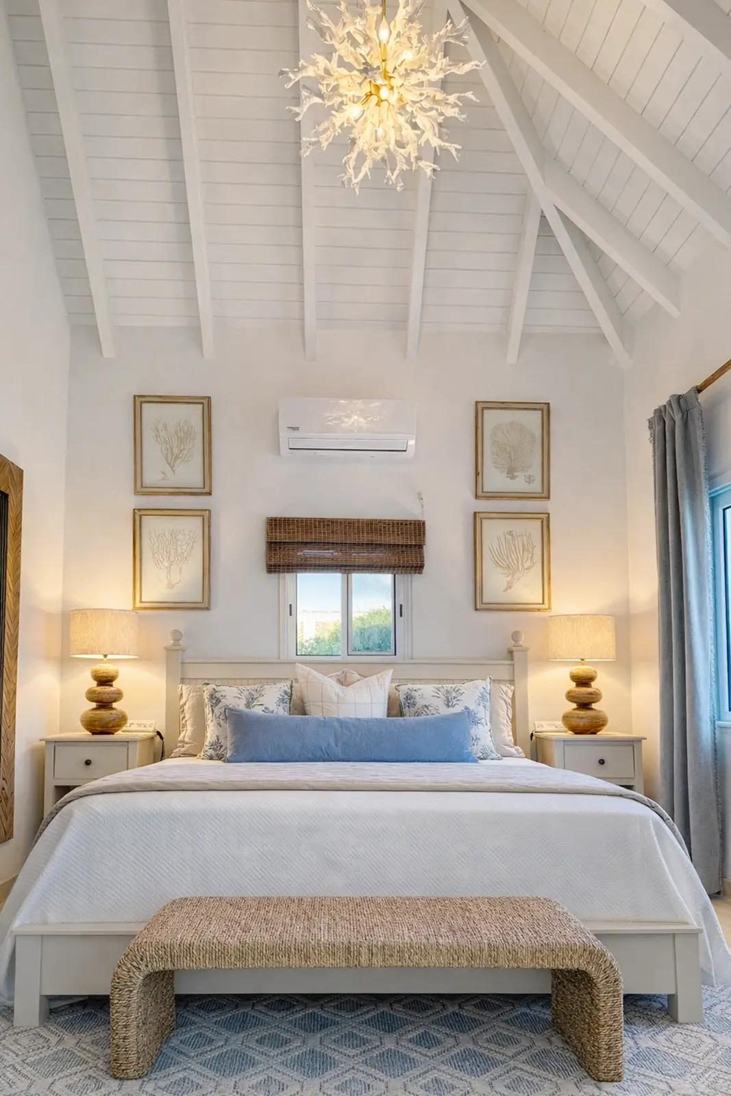 Reef Retreat bedroom — refined coastal comfort and natural light